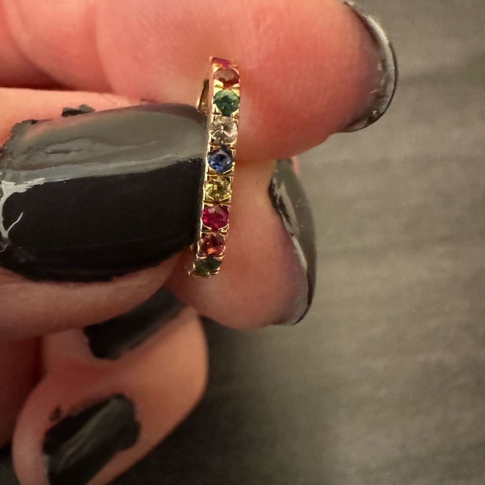 Amanda Pearl Small Multi Sapphire Charm Lock
